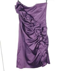 Gunne Sax Dress Womens 1 XS Mini Strapless Ruched HOCO Prom Y2K USA Made